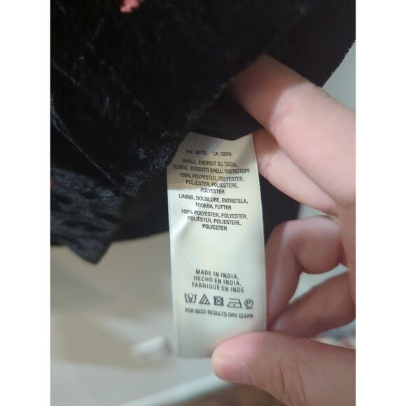 Ett:twa Anthropologie Velvet Embroidered Blazer Jacket - Picture 4 of 7